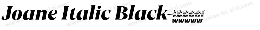 Joane Italic Black字体转换